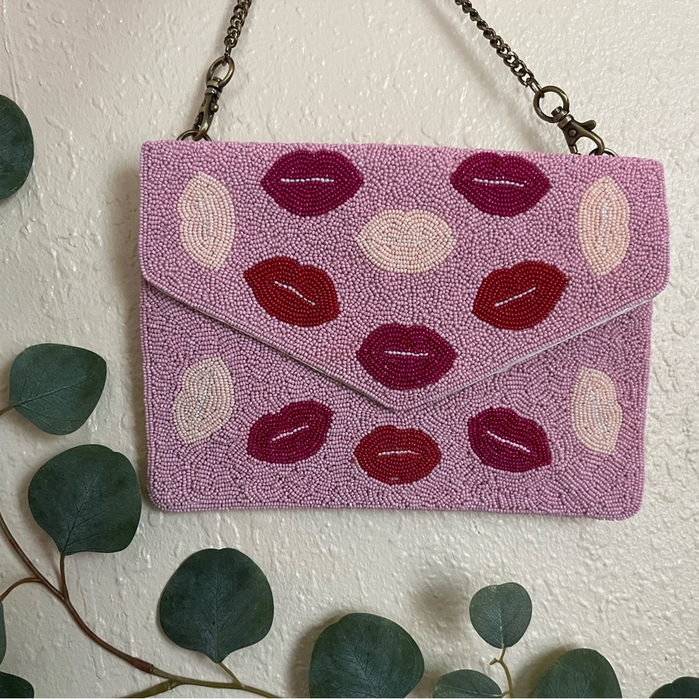 Barbie Pink Beaded Clutch